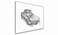 OBRAZ NA SZKLE PROSTOKĄTNY - Niemcy - Mercedes 300 SC - 1958