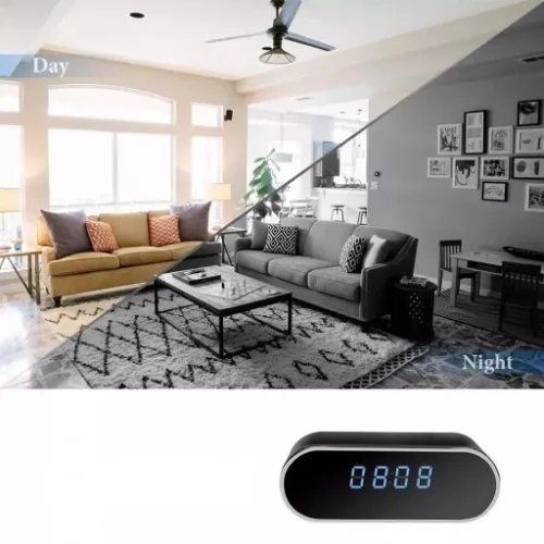 BUDZIK ZEGAR Z MINI KAMERA SZPIEGOWSKA UKRYTA WiFi na Arena.pl