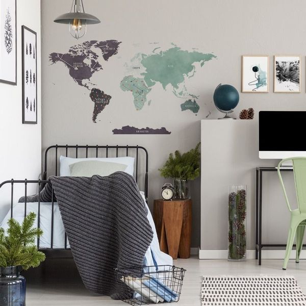 Naklejka Mapa Świata DK333 XXL zdjęcie 1