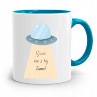 Kubek Błękitny Dla Taty Ojciec Nie Z Tej Ziemi Z Nadrukiem Ze Zdjęciem