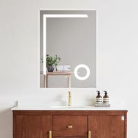 LUSTRO ŁAZIENKOWE 60x80 cm LED , ANTY FOG  Przełączniki dotykowee