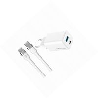 Szybka ładowarka GaN 45W 2 wejścia USB i USB-C z kablem do Huawei P40