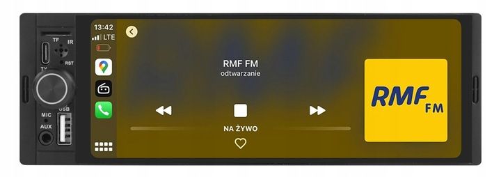 RADIO NAWIGACJA 1DIN CARPLAY ANDROID AUTO MAPY AUX BLUETOOTH zdjęcie 6