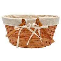 KOSZYK BAMBUSOWY POJEMNIK DEKORACYJNY ORGANIZER NA DROBIAZGI KARMELOWY 30cm