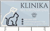 BANER REKLAMOWY OCZKOWANY 100x50cm projekt w cenie KLINIKA WETERYNARYJNA