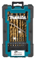 MAKITA Zestaw komplet wierteł do metalu HSS-TIN 1-13 mm 25szt D-72235