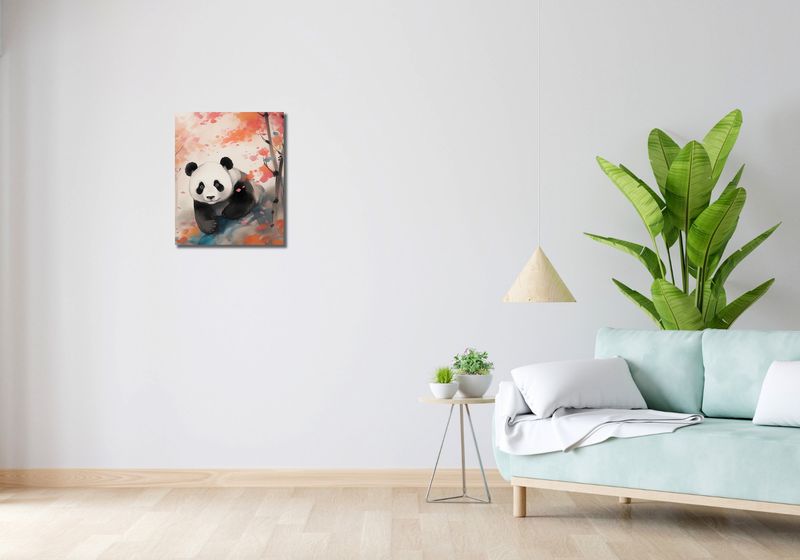 Obraz 40x50cm Panda wśród Klonów zdjęcie 2