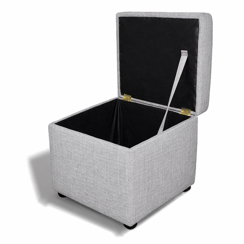 Pufa kwadratowa z pojemnikiem salon sypialnia 38x38x42 szara OTTO na Arena.pl