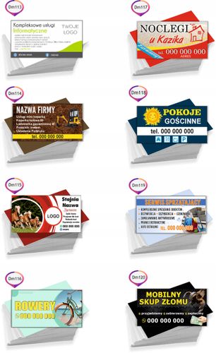Wizytówki reklamowe 200 szt dużo wzorów NADZÓR INWESTORSKI na Arena.pl