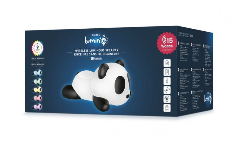 BIGBEN LUMINUS LAMPKA NOCNA LED Z BEZPRZEWODOWYM GŁOŚNIKIEM BLUETOOTH – PANDA, 8BBTLSPANDA2 zdjęcie 11