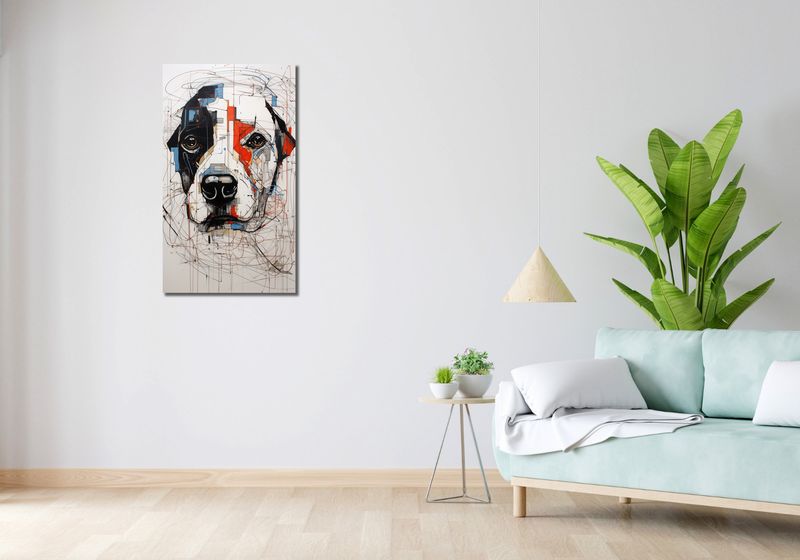 Obraz 50x90cm Przyrysowany Psiak zdjęcie 2