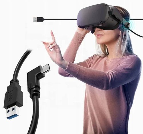 Kabel 5m USB 3.2 Gen 1 do Oculus Quest 2 / 3 LINK Steam WYTRZYMAŁY na Arena.pl