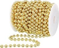 ŁAŃCUCH CHOINKOWY 10 m GIRLANDA KORALIKOWA ZŁOTA
