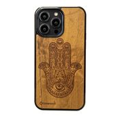 Drewniane Etui Bewood na iPhone 14 Pro Max HAMSA IMBUIA