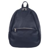 VERA PELLE plecak damski skórzany elegancki klasyczny V565 granatowy