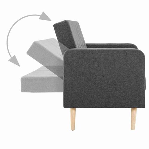 Sofa Tapicerowana Materiałem, Ciemnoszara na Arena.pl