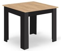 Stół 80x80 cm kwadratowy dąb artisan czarne nogi do kuchni jadalni