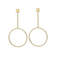 Kolczyki Wiszące Okręgi Sztyft K1513Poj