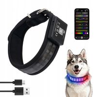 Świecąca Obroża dla Psa LED Wodoodporna RGB 20 Trybów Pies IP65 XL(60-70cm)