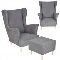 Fotel uszak z podnóżkiem MAX Family Meble