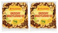 ZESTAW ORZECHY BRAZYLIJSKIE POŁÓWKI 2x 1kg NATURALNE JAKOŚĆ PREMIUM