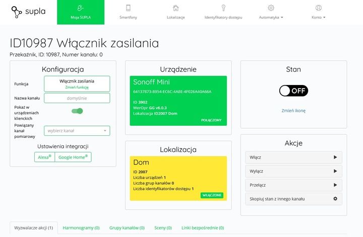 SONOFF MINI R2 Przełącznik WIFI Dopuszkowy SUPLA zdjęcie 5