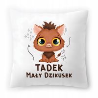 Poduszka Biała 40X40 Cm Dla Tadka Syna Dziecka Z Nadrukiem Ze Zdjęciem