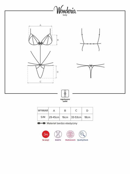 Seksowne Body - Obsessive Wonderia  S/M zdjęcie 5