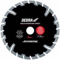 DEDRA TARCZA DIAMENTOWA DO GLAZURY 230X22,2MM DYNAMIC TURBO S DEDRA HP2136
