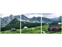 90X30CM CHATY TATRZAŃSKIE TRÓJ OBRAZ