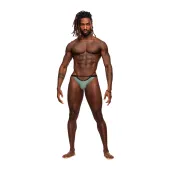 male power magnificence stringi micro v z metalowymi detalami sm czarne s/m
