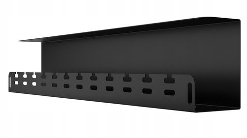 Organizer Uchwyt Maskownica do Kabli pod Biurko 59 cm Metal Czarny Stalflex na Arena.pl