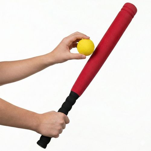 KIJ DO BASEBALLA JUNIOR 54CM Z PIŁKĄ SOFT CZERWONY na Arena.pl
