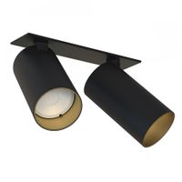 Czarny plafon kierunkowy Mono 7690 metalowe reflektorki do kuchni