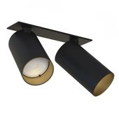 Czarny plafon kierunkowy Mono 7690 metalowe reflektorki do kuchni