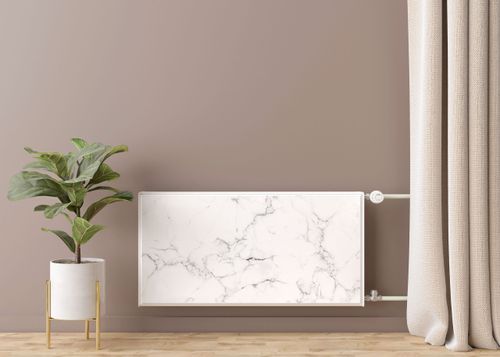 Magnetyczna OSŁONA NA KALORYFER Biały Marmur Abstrakcja 90cm x 60cm na Arena.pl