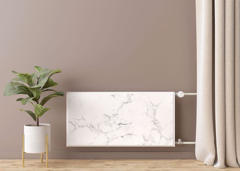 Magnetyczna OSŁONA NA KALORYFER Biały Marmur Abstrakcja 90cm x 60cm zdjęcie 7