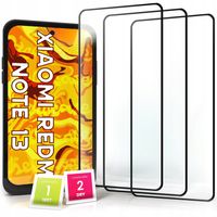 3-pak SZKŁO HARTOWANE DO Xiaomi Redmi Note 13 4G / 5G Pełne 5D Ochronne 9H