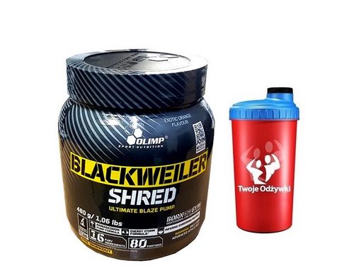 OLIMP BLACKWEILER SHRED 480g ORANGE + SHAKER na Arena.pl