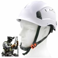 Kask Roboczy Wysokościowy Z Paskiem Regulacja Wentylacja Thor Biały St03