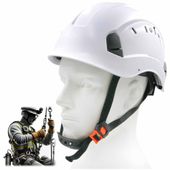 Kask Roboczy Wysokościowy Z Paskiem Regulacja Wentylacja Thor Biały St03