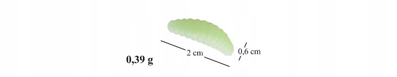 SZTUCZNY robak JAK ŻYWA PRZYNĘTA 50szt GREEN zdjęcie 2