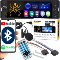 RADIO SAMOCHODOWE 1-DIN BLUETOOTH USB SD AUX DOTYK 4" MIKROFON PILOT ZESTAW
