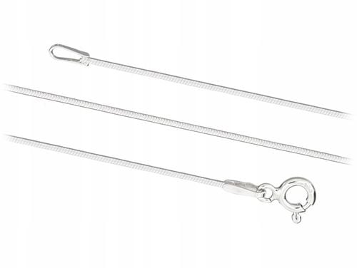 Krótki Cienki Srebrny Łańcuszek Linka Żmijka Ośmiokątna 1mm Choker 40 cm na Arena.pl