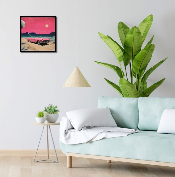 Plakat 40x40cm Kabriolet W Kosmosie zdjęcie 4