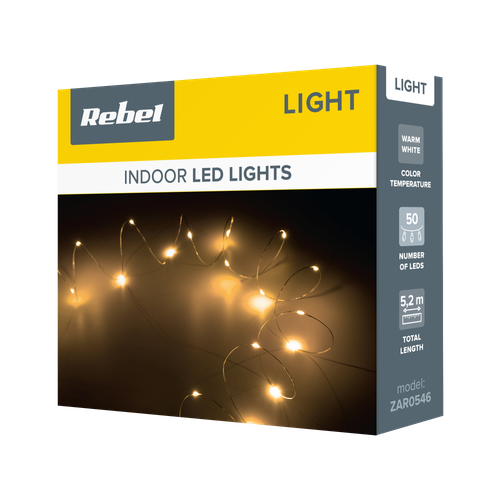 Lampki świateczne Rebel - 50 mini led na Arena.pl
