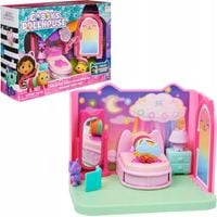 KOCI DOMEK GABI ZESTAW POKÓJ SYPIALNIA I FIGURKA MIĘKICIA ŁÓŻKO + AKCES.