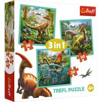 PUZZLE 3W1 NIEZWYKŁY ŚWIAT DINOZAURÓW 34837