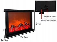 LAMPION DEKORACYJNY LED LATARENKA NA BATERIE STOJĄCY KOMINEK NA PREZENT