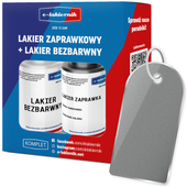 lakier zaprawka + bezbarwny zaprawkowy mercedes 744 brillantsilber